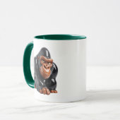 Mug Illustration de gorille mignon (Devant gauche)