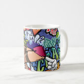 Mug Illustration de graffiti avec lettres de graffitis (Devant droit)