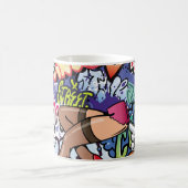 Mug Illustration de graffiti avec lettres de graffitis (Centre)