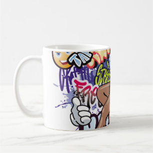 Mug Illustration de graffiti avec lettres de graffitis