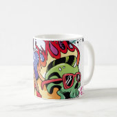 Mug Illustration de graffiti avec lettres de graffitis (Devant droit)