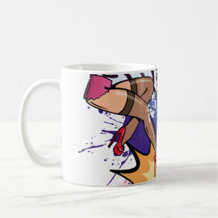 Mug Illustration de graffiti avec lettres de graffitis