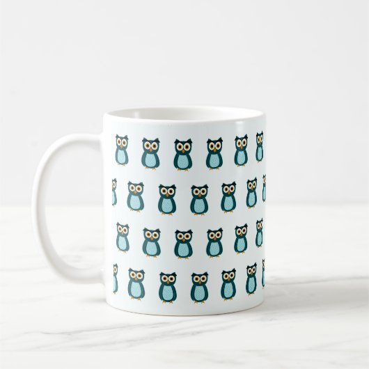 Mug illustration de Hibou Bleu (Gauche)