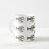 Mug Illustration de homard, fruits de mer du Maine (Devant gauche)
