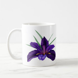 Mug Illustration de Iris dans l'eau de la tourbière vi