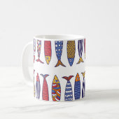 Mug Illustration de jolis poissons : fond sans couture (Devant gauche)