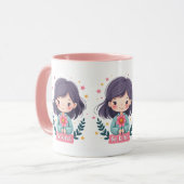 Mug Illustration de Kawaii "Be Kind" - Art Intéressant (Devant gauche)