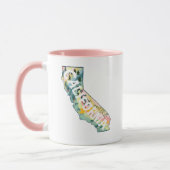 Mug Illustration de la carte de l'État de Californie (Gauche)