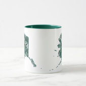 Mug Illustration de la carte de l'état de l'Alaska (Centre)