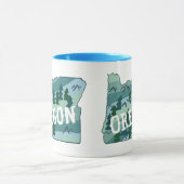 Mug Illustration de la carte de l'État de l'Oregon (Centre)