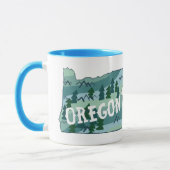 Mug Illustration de la carte de l'État de l'Oregon (Gauche)
