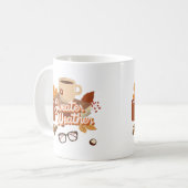 Mug Illustration de la chaleur de l'automne et du temp (Devant gauche)