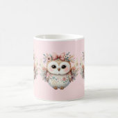 Mug Illustration de la chouette de kawaii Boho (Centre)