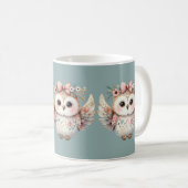 Mug Illustration de la chouette de kawaii Boho (Devant droit)