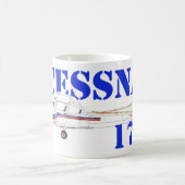 Mug Illustration de la conception de l'avion Cessna 17 (Centre)