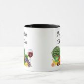 Mug Illustration de la couleur du régime alimentaire v (Centre)