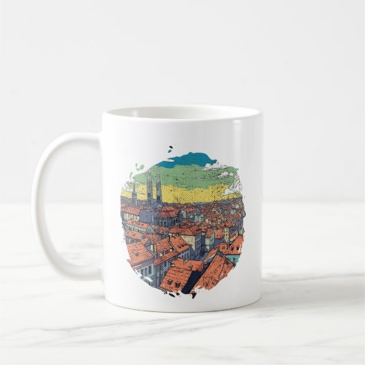 MUG ILLUSTRATION DE LA CROATIE DE ZAGREB (Gauche)