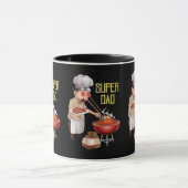 Mug Illustration de la cuisine de Super Papa | Fête de (Centre)