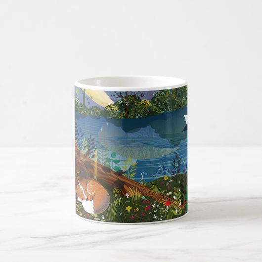 Mug Illustration de la faune de Riverside Idyllic (Centre)
