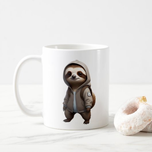 Mug Illustration de la fente cool et adorable (Avec donut)