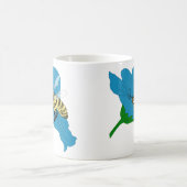 Mug Illustration de la fleur bleue des abeilles (Centre)