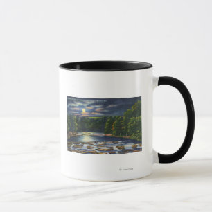 Mug Illustration de la lune sur Catskill Creek