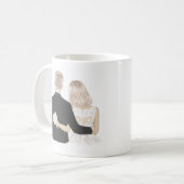 Mug Illustration de la mariée et de la pièce de café M (Devant gauche)