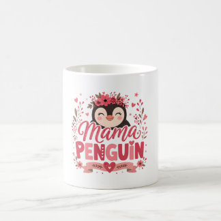Mug Illustration de la maternité de la maman manchot à
