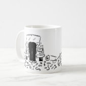 Mug Illustration de la mécanique automobile sur un (Devant gauche)