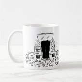 Mug Illustration de la mécanique automobile sur un (Gauche)
