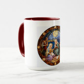 Mug Illustration de la Nativité de Noël, (Devant gauche)