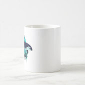 Mug Illustration de la nature bleue du Cool des balein (Centre)