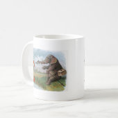Mug Illustration de la pêche des éléphants (Devant gauche)