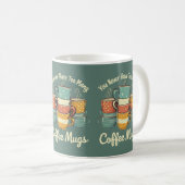 Mug Illustration de la pile de café rétro (Devant droit)
