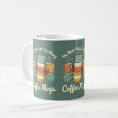 Mug Illustration de la pile de café rétro (Devant gauche)