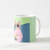 Mug Illustration de la robe rose de Cute Chihuahua Chi (Devant droit)