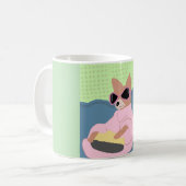 Mug Illustration de la robe rose de Cute Chihuahua Chi (Devant gauche)