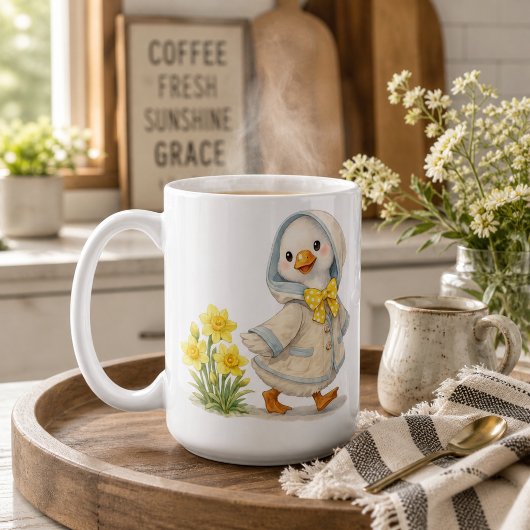 Mug Illustration de la Saint-Valentin avec des jonquil