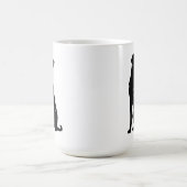 Mug Illustration de la silhouette du labrador noir (Centre)