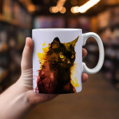 Mug Illustration de la tête de chat de l'aquarelle art