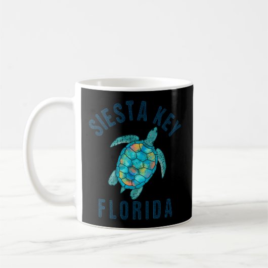 Mug Illustration de la tortue de mer de Siesta Key Fl (Gauche)