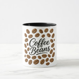 Mug Illustration de la typographie des fèves de café