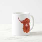 Mug Illustration de la vache des hauts plateaux orange (Devant droit)