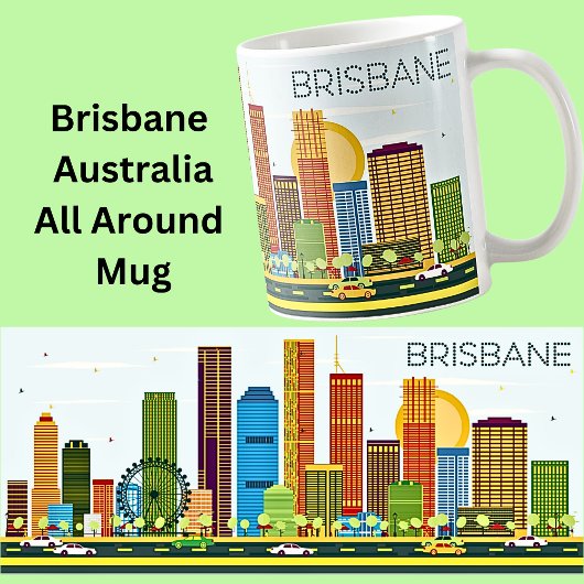 Mug Illustration de la ville de BRISBANE