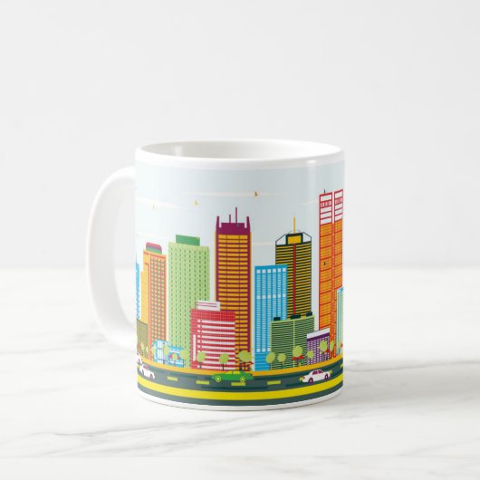 Mug Illustration de la ville de PERTH (Devant gauche)