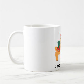 Mug Illustration de lama de Noël mignon – Fêtes de fin