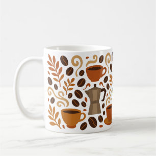 Mug Illustration de l'amoureux du café avec des harico