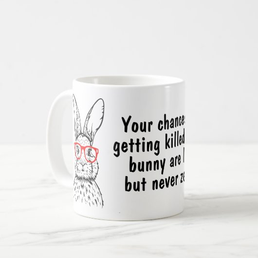 Mug Illustration de lapin d'animal de compagnie amusan (Devant gauche)