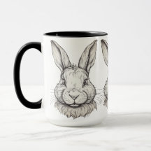 Illustration de lapin esthétique vintage