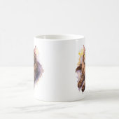 Mug Illustration de l'aquarelle de chat Tabby long (Centre)